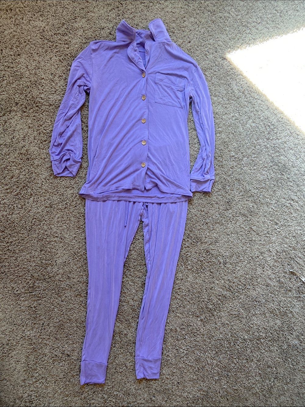 Purple Cuffed Pajama Pants